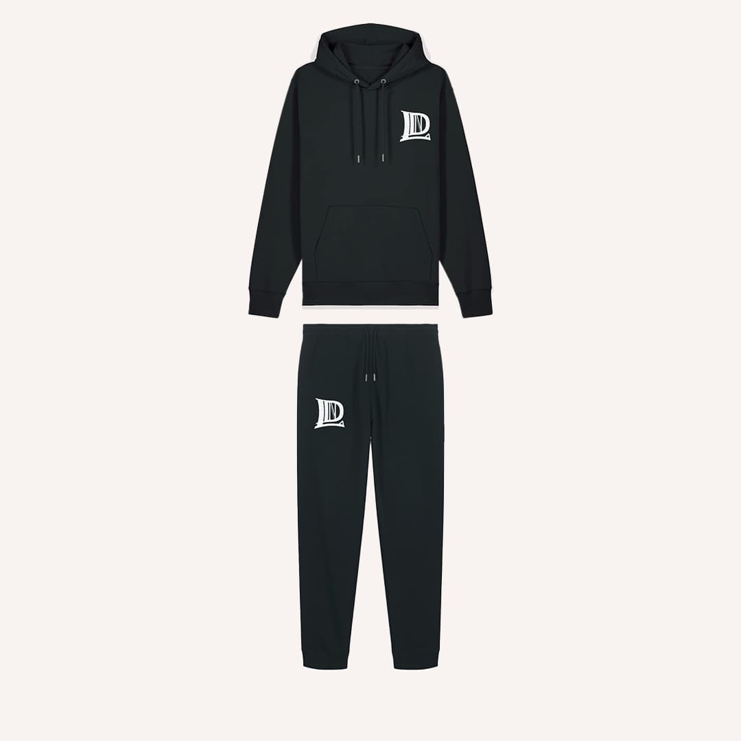Classic Black Hooded Tracksuit
