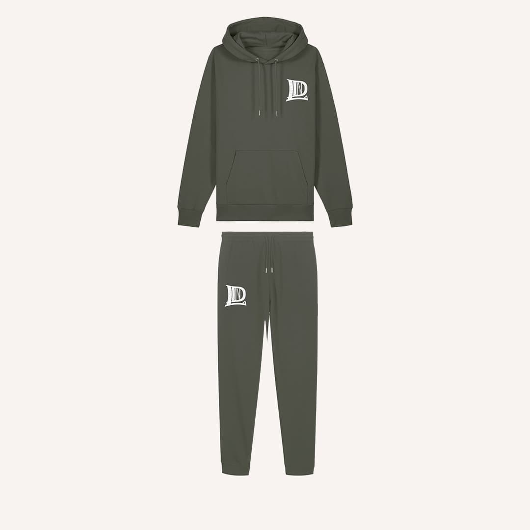 Classic Khaki Hooded Tracksuit
