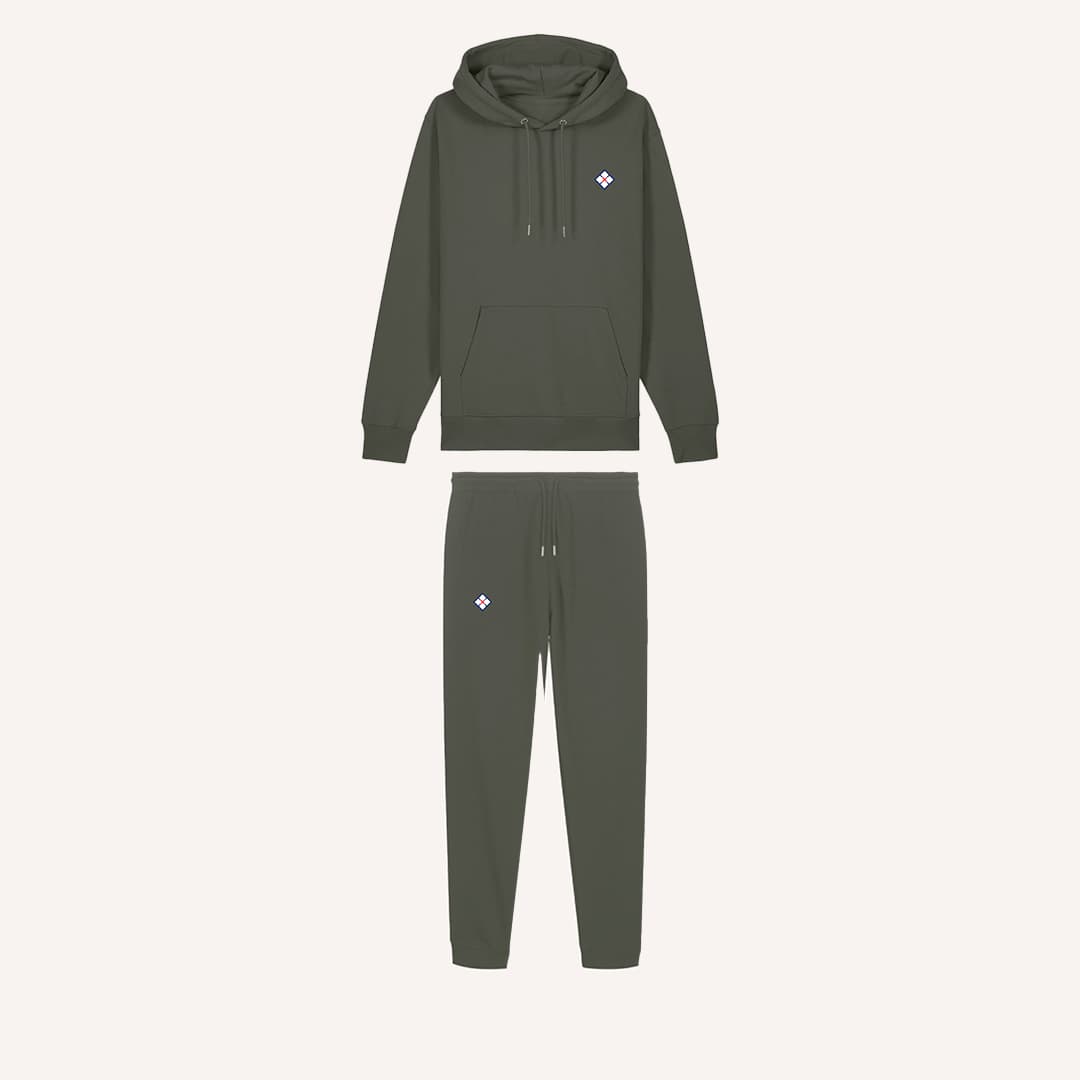 Classic Sport Khaki Hooded Tracksuit