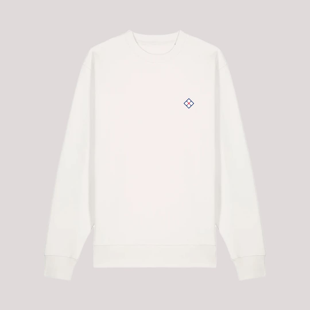 Classic Sport White Sweatshirt